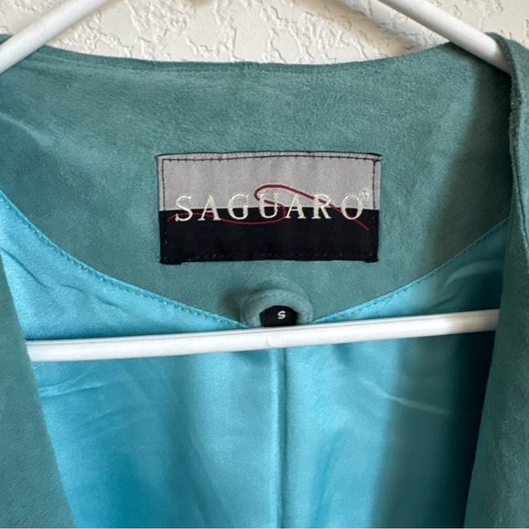 Saguaro Leather Jacket Full-zip Turquoise Size Small - Picture 2 of 11